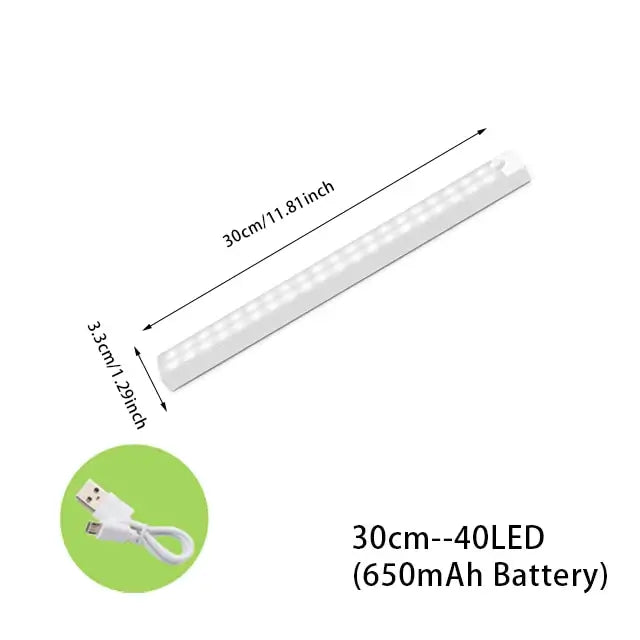 Luminária Minimalista LED Inteligente Decorativa Noturna com Sensor de Movimento e Luminosidade Vários Tamanhos Luz Quente e Fria Sem Fios