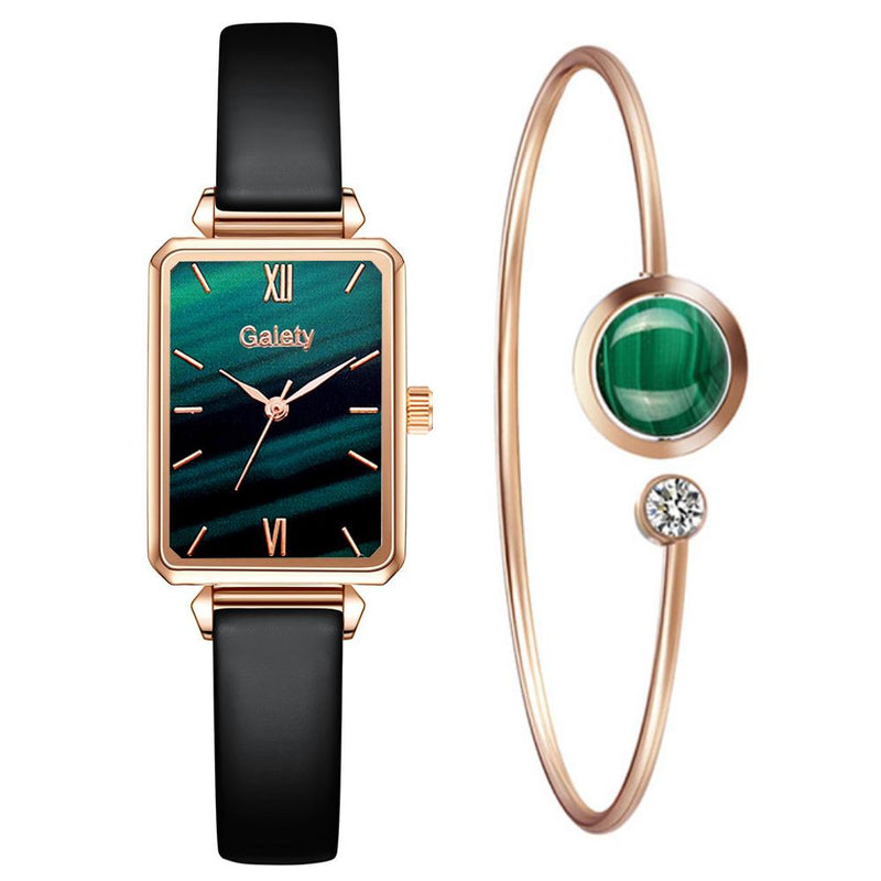 GAIETY Relógio Luxuoso Elegante Feminino Corpo de Metal Malha e Silicone de Quartzo Cristal Transparente Bracelete