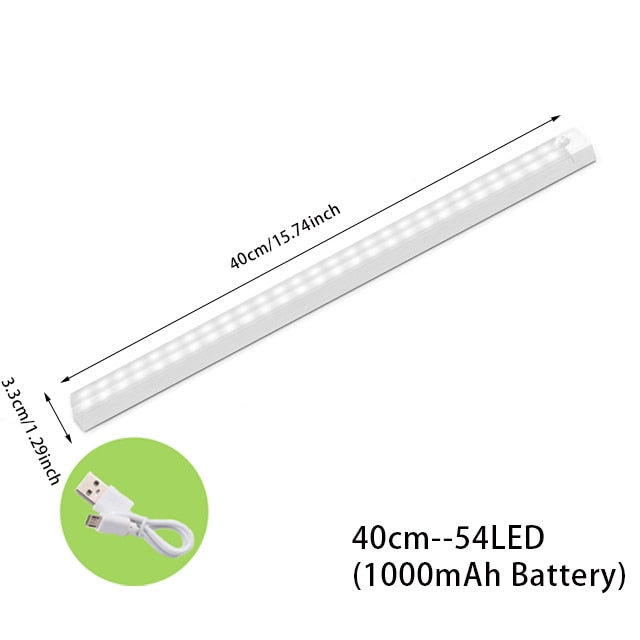 Luminária Minimalista LED Inteligente Decorativa Noturna com Sensor de Movimento e Luminosidade Vários Tamanhos Luz Quente e Fria Sem Fios